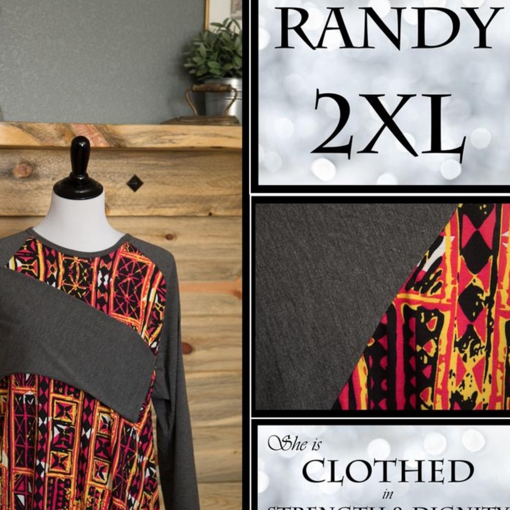 LULAROE RANDY Womens Size 2X MSRP $35 for $15 BNWT